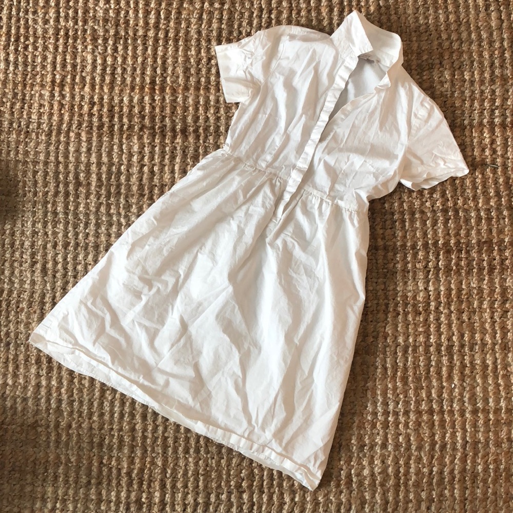 Button Up White Dress Short Sleeve